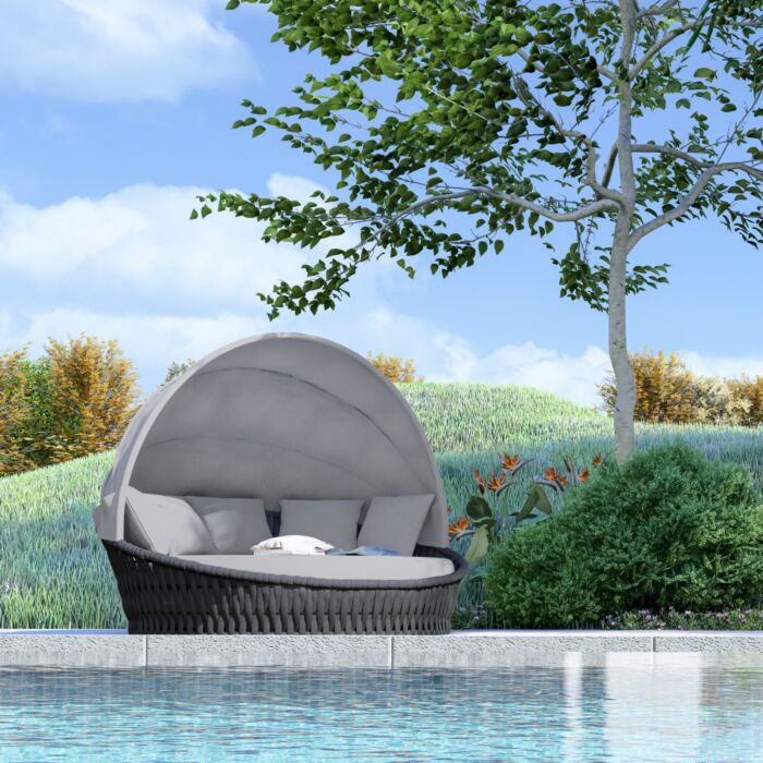 Loungeinsel mit Dach
