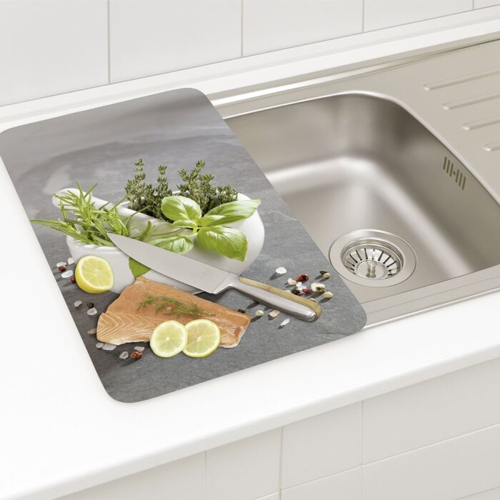 MAXIMEX Glas-Abdeckplatten «Kräuterküche», 2er-Set
