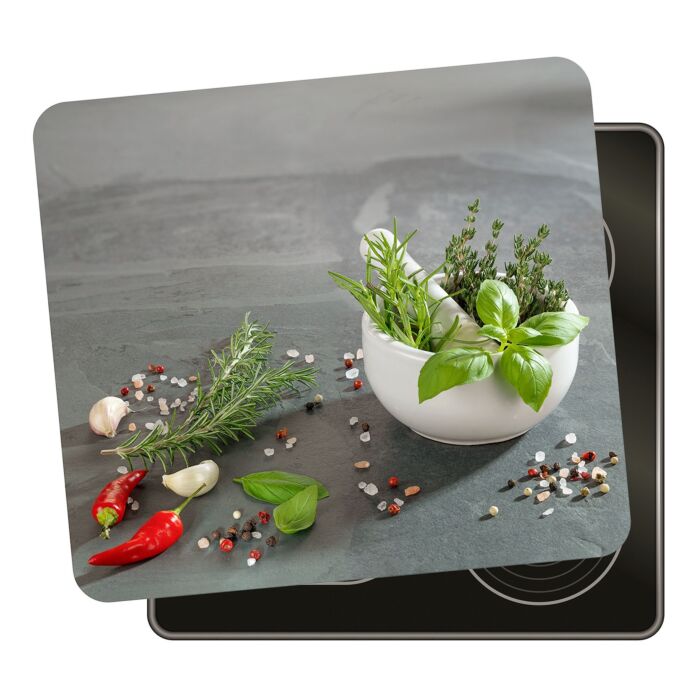 MAXIMEX Glas-Abdeckplatte «Kräuterküche», Multiplatte