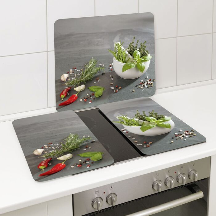 MAXIMEX Glas-Abdeckplatte «Kräuterküche», Multiplatte