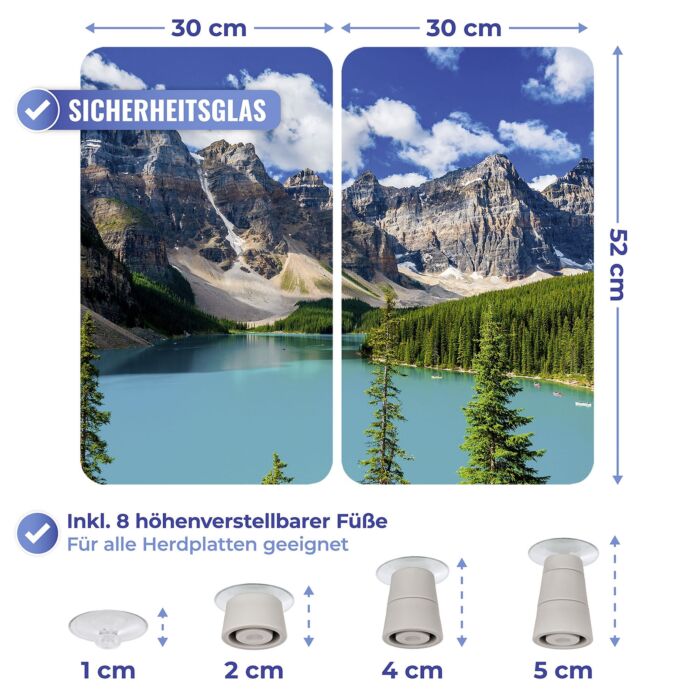 MAXIMEX Abdeckplatte 3-in-1 «Bergsee», 2er-Set
