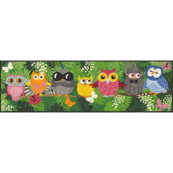 Salonloewe Paillasson «Hiboux de la Jungle», 30x100 cm