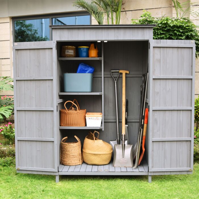 Geräteschrank aus Holz, wetterfest