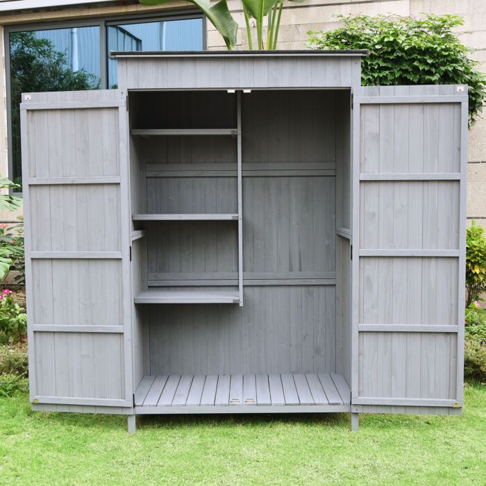 Geräteschrank aus Holz, wetterfest