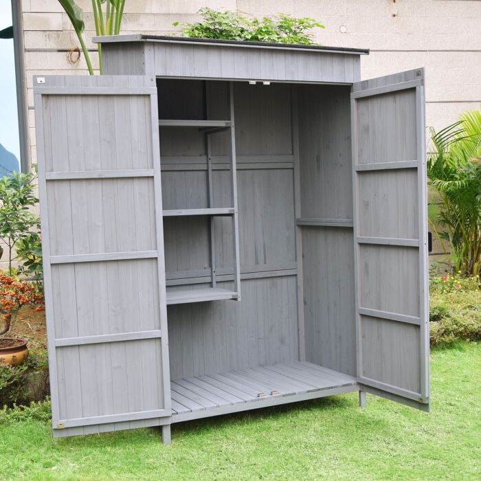 Geräteschrank aus Holz, wetterfest