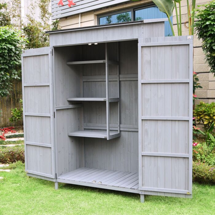 Geräteschrank aus Holz, wetterfest