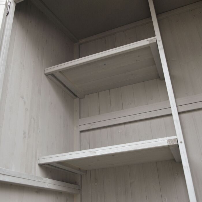 Geräteschrank aus Holz, wetterfest