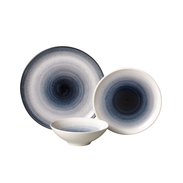 Geschirr-Set «Serena», 18-teilig für 6 Personen , blau