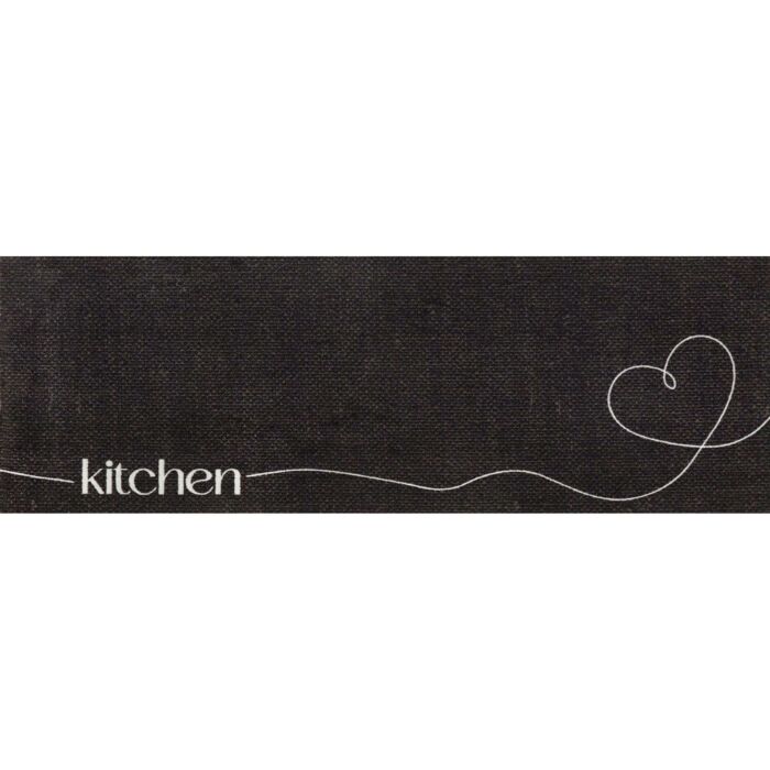Küchenläufer Kitchen Black – Modern und Pflegeleicht, 50x150 cm