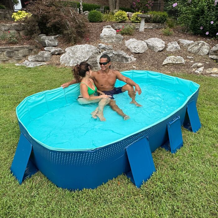 Piscine pliable, sans gonflage, portable et robuste