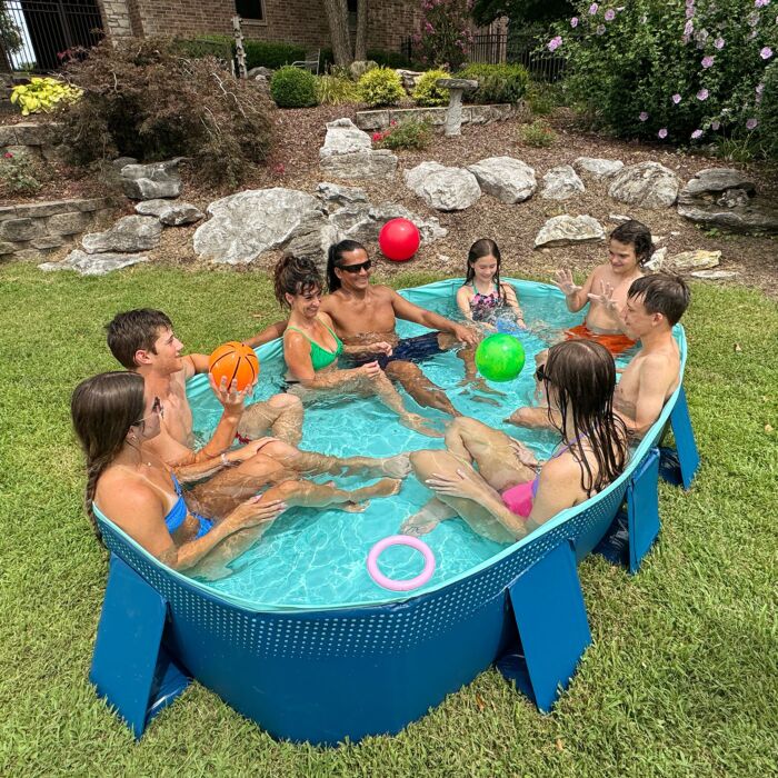 Piscine pliable, sans gonflage, portable et robuste