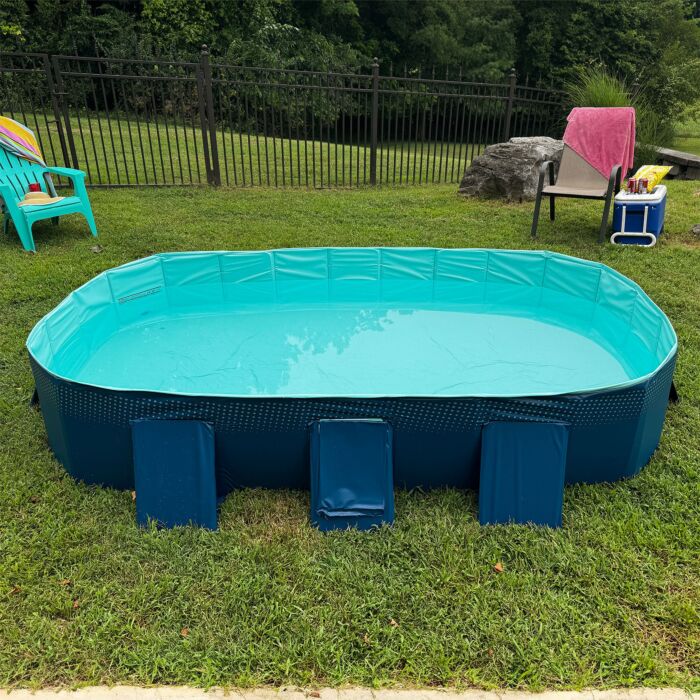 Piscine pliable, sans gonflage, portable et robuste