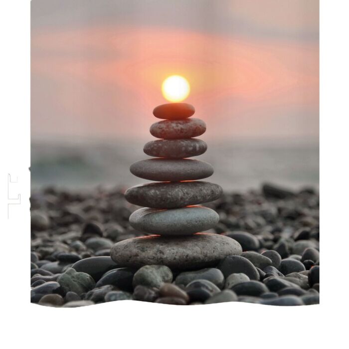 diaqua Duschvorhang Textil Zen. 100% Polyester. 30º waschbar
