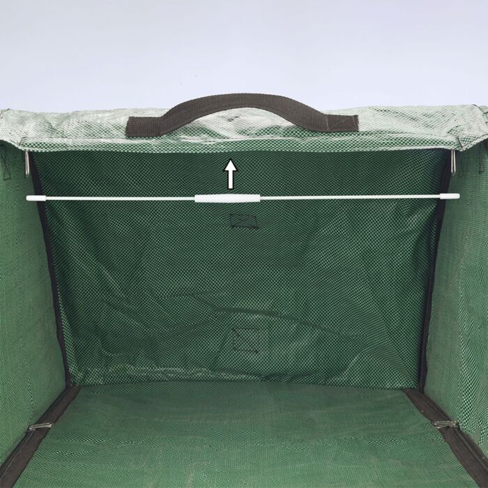 Praktischer Laubsammler, 100 Liter, mit Glasfaserverstärkung