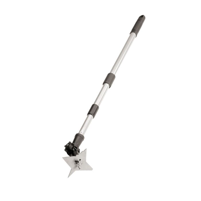 Fugenkratzer mit Teleskopstiel, 4 Zacken, verstellbar von 56-122 cm
