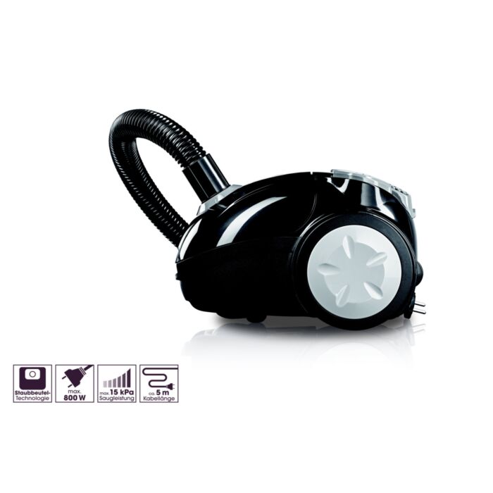 Cleanmaxx Beutelstaubsauger «Eco 800», 15 kPa Saugleistung