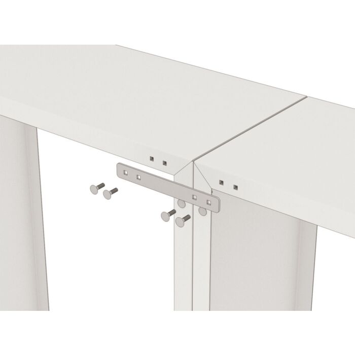 2er-Set Verbindungselemente für Kaminholzregal Modular, Metall Anthrazit