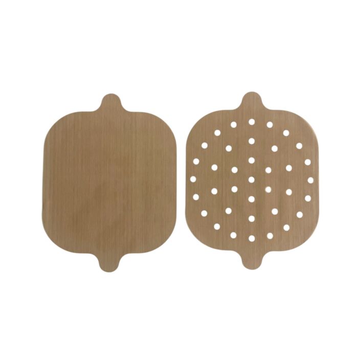 Insert à frire carré pour friteuse à air chaud, en 2 éléments. Résistant à la chaleur jusqu'à 260° C.