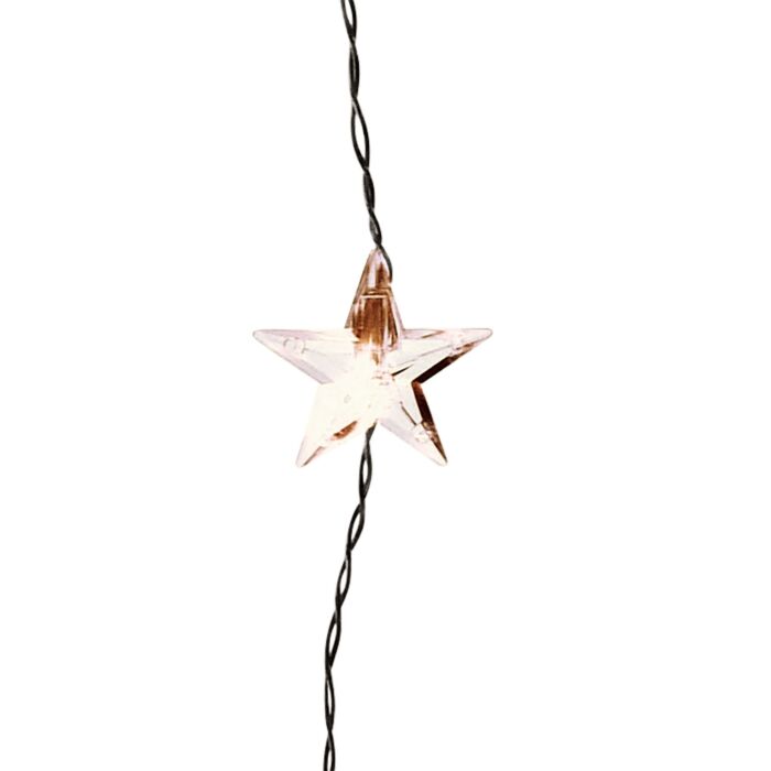 Rideau lumineux Étoiles, 100 LED, 2x0,5 m, avec 8 modes d'éclairage et câble transparent