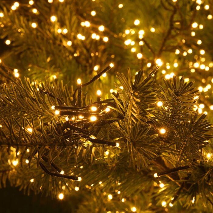 Guirlande lumineuse Cluster, blanc chaud, adéquate pour l'extérieur