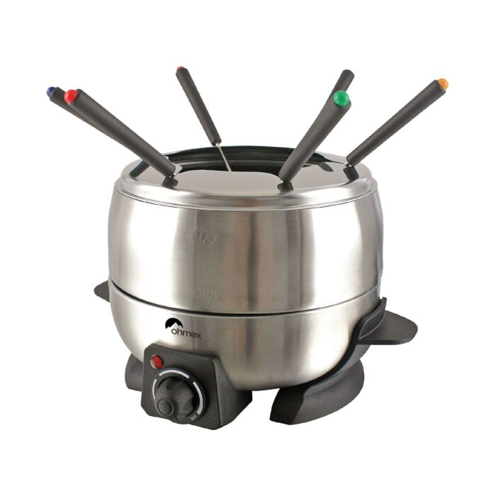 Ohmex Fondue-Set, elektrisch mit Wärmeplatte, 2 L, inkl. 6 Gabeln