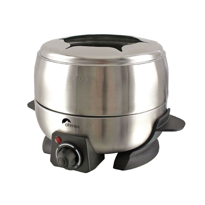 Service à fondue Ohmex, électrique avec plaque chauffante, 2 l, avec 6 fourchettes