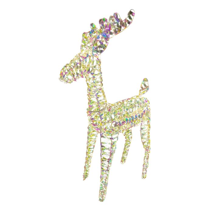 LED-Rentier «Candy», Outdoor–Deko mit Glittereffekt, 2 Grössen