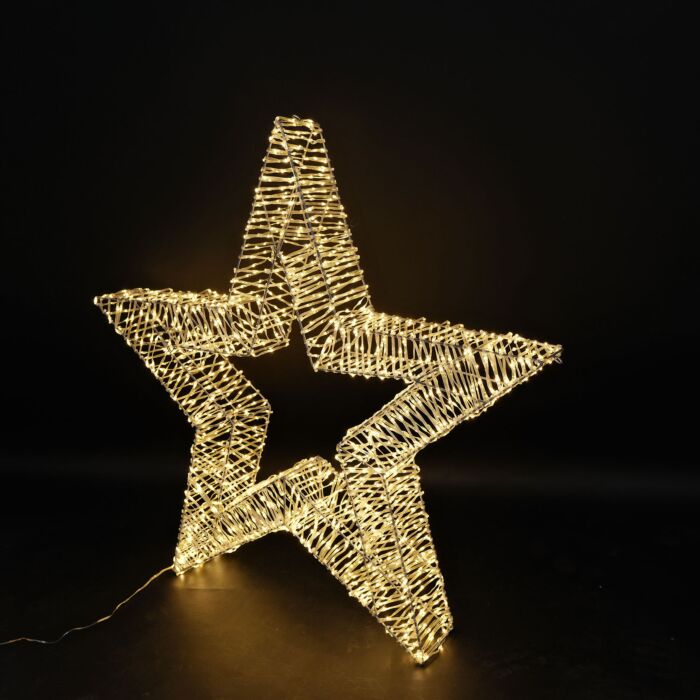 Lampe décorative LED pour l'extérieur « Étoile », avec fonction minuterie, couleur argent