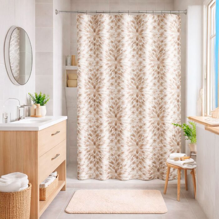 Textil-Duschvorhang «Ornament»