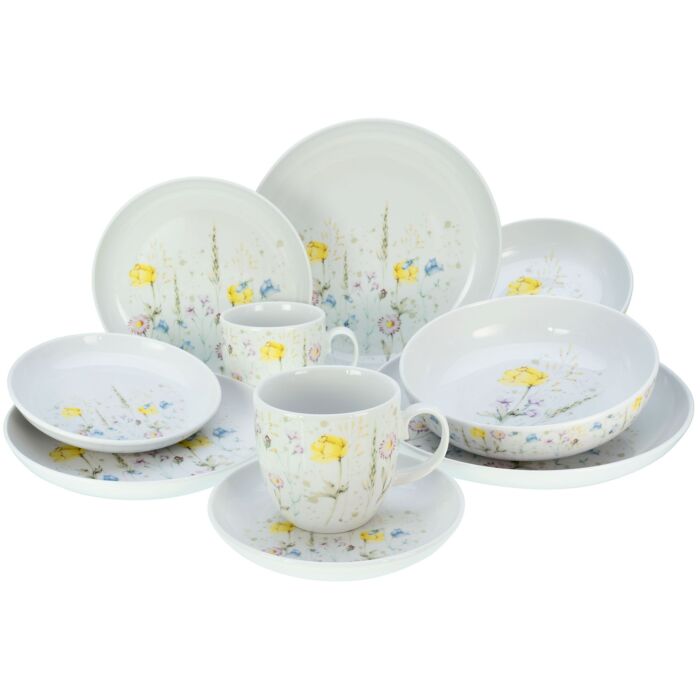 Geschirr-Set «Wiesenblumen», 10-teilig, frisches Design für 2 Personen main product photo