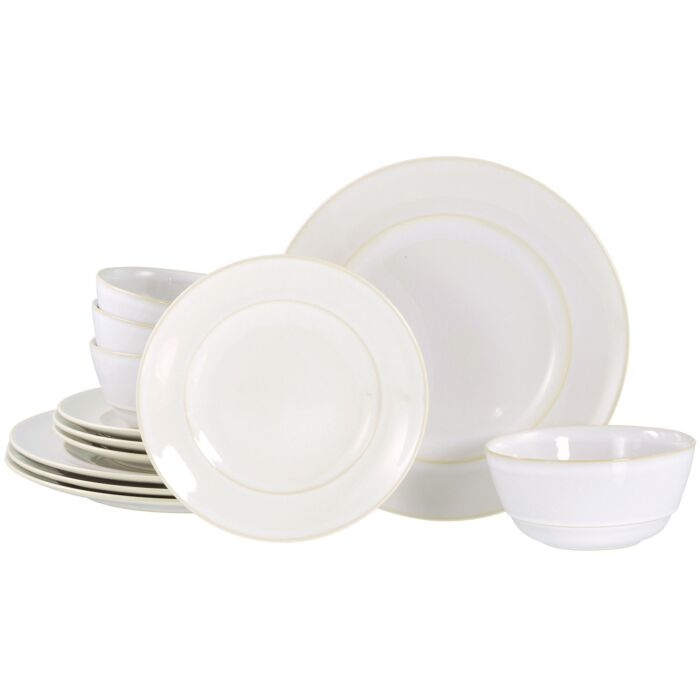 Teller–Set «Antique», 12–teilig, für 4 Personen, aus Steinzeug main product photo