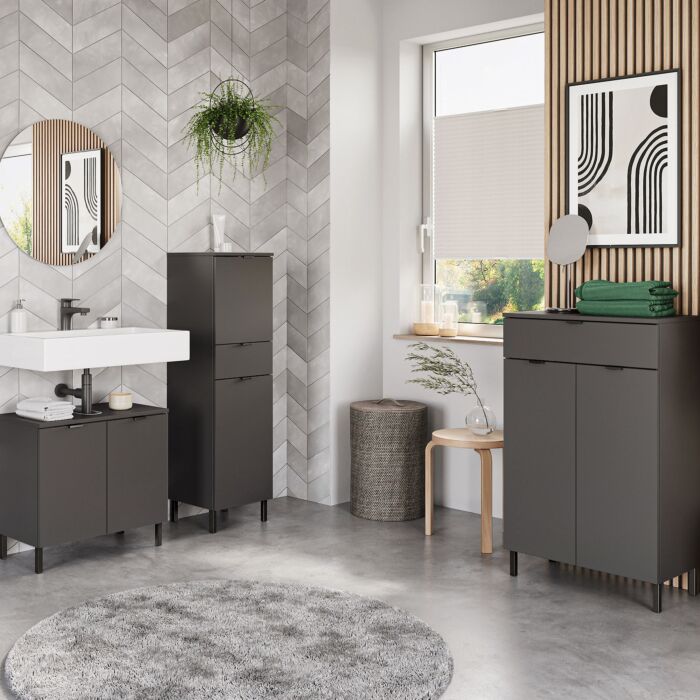 Meuble sous-lavabo Aranka, avec tablette ajustable