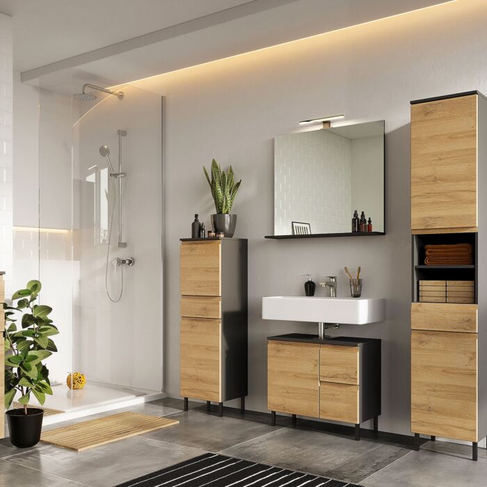 Badezimmer-Kommode «Silas», mit Soft-Close-Funktion
