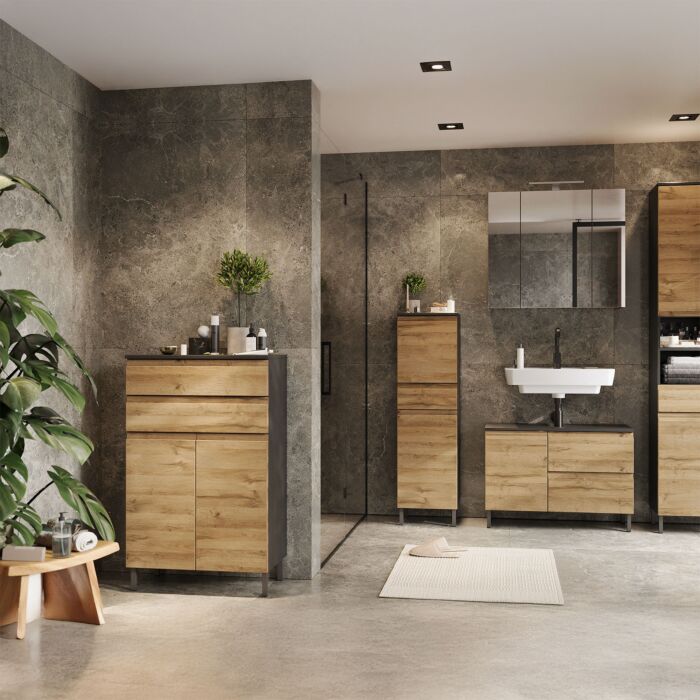 Badezimmer-Kommode «Silas», mit Soft-Close-Funktion