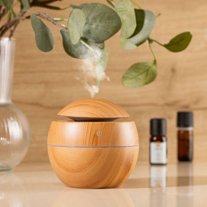 Vitalmaxx Aroma–Diffuser «Holzoptik», LED–Farbwechsel, 130 ml