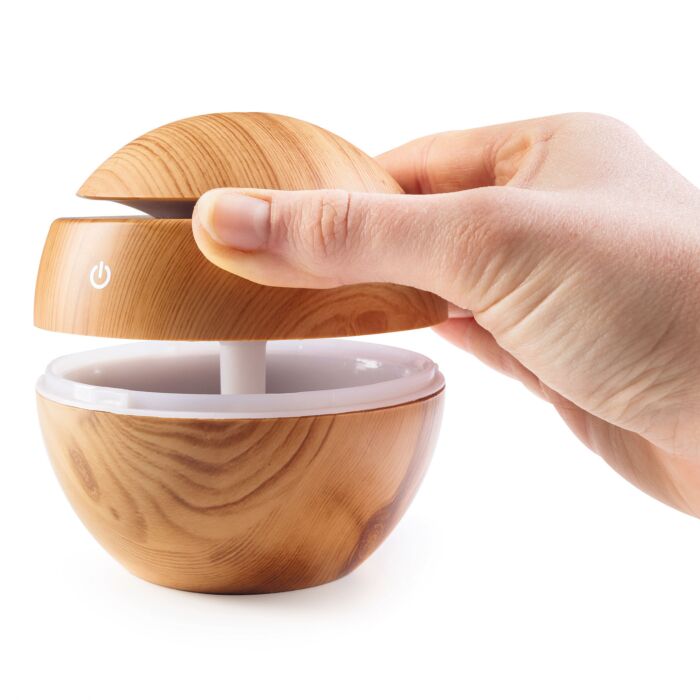 Vitalmaxx Aroma–Diffuser «Holzoptik», LED–Farbwechsel, 130 ml