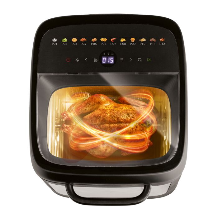 Gourmetmaxx Heissluftofen «Multicrisp» 12.5, 12 Programme, mit Panoramadach