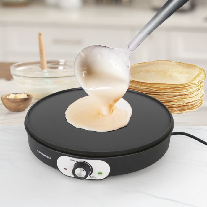 Gourmetmaxx Crêpe–Maker «Delice», 30 cm Platte, stufenlose Temperaturregelung