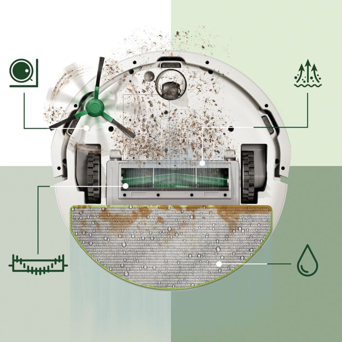 iRobot Saug- und Wischroboter Roomba 105+ Combo, mit Entleerungsstation