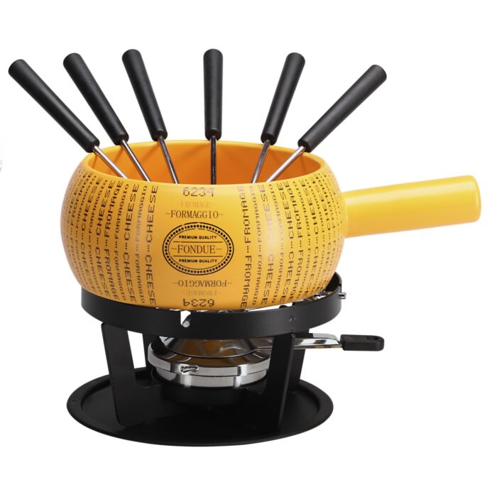 Service à fondue au fromage Nouvel « Parmino », 9 pièces, avec réchaud et fourchettes main product photo
