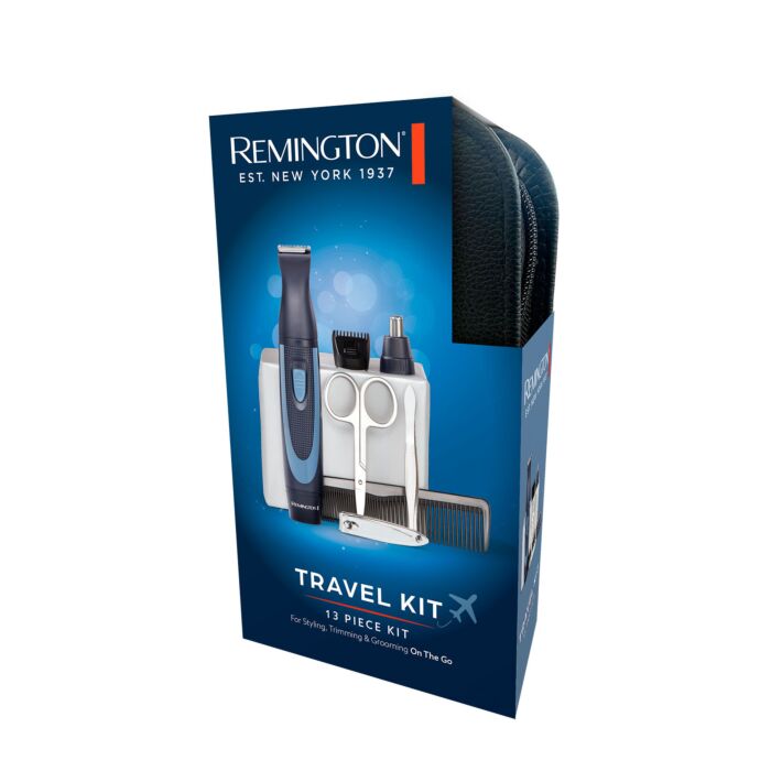 Remington Hygiene-Reiseset 13-teilig, Rasierer & Nagelpflege, mit Tasche