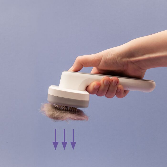 PiddiPet Tierhaarbürste «IonBrush», mit Ionen-Technologie und Selbstreinigung, für Hunde und Katzen