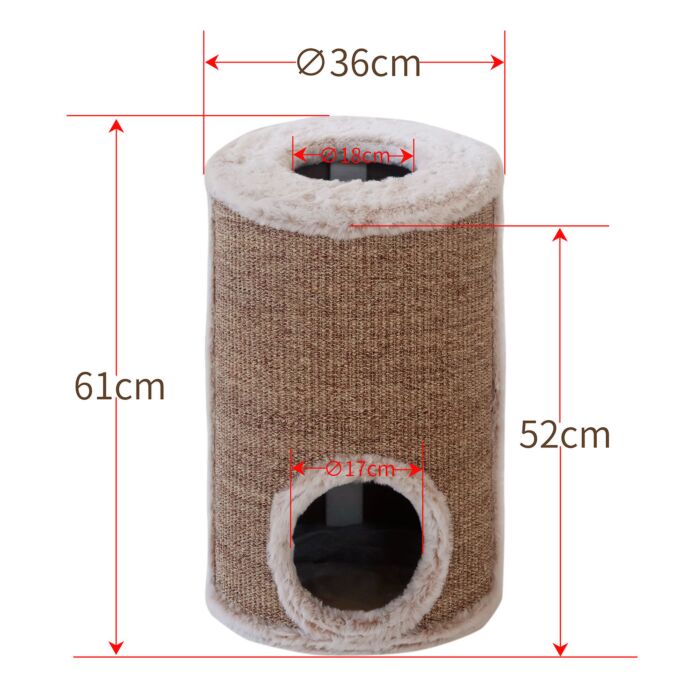 Tonneau à griffer pour chat « Nala », avec sisal