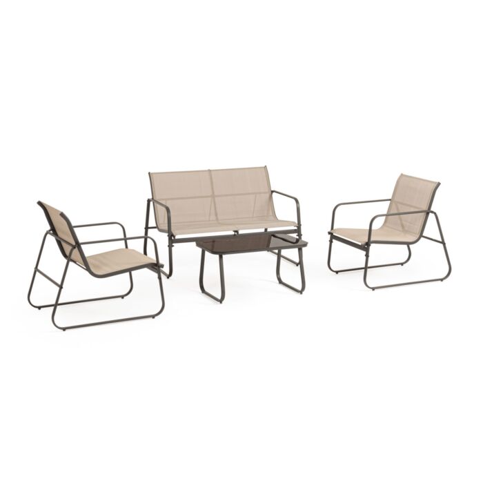 Sitzgruppe «Gonzalo», 4-teilig , taupe