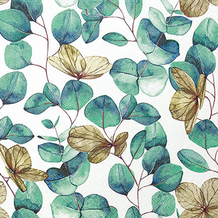 Servietten «Eucalyptus Leaves», 20 Stück, 3–lagig, 25x25 cm main product photo