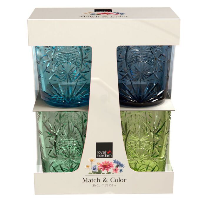 Série de verres à eau « Elegant », 4 pièces, dégradés de couleurs assortis, 35 cl main product photo