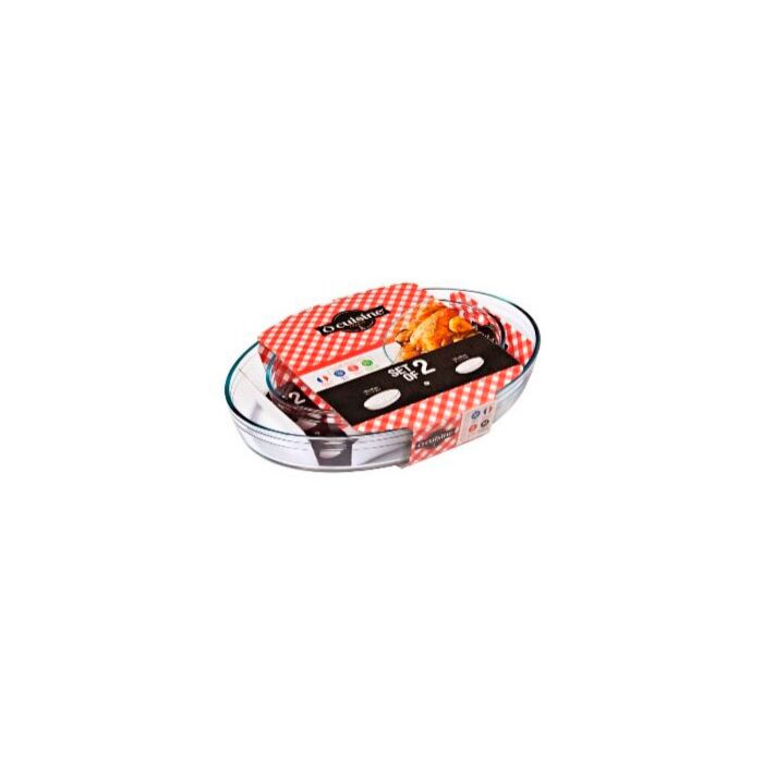 Ô Cuisine Auflaufform–Set «Oval», 2–teilig, hitzebeständiges Borosilikatglas main product photo