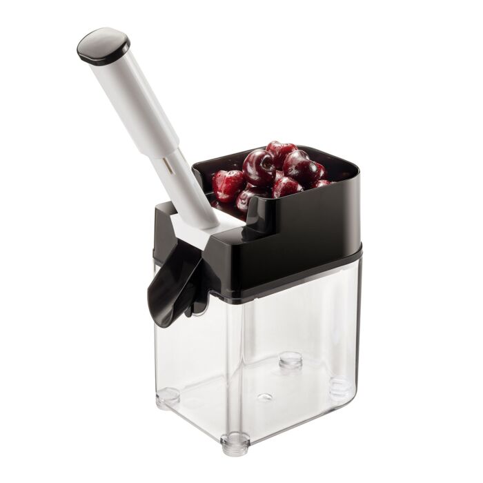 Gefu Kirschentkerner «Cherry», mit seitlichem Auswurf und Antirutschfüssen