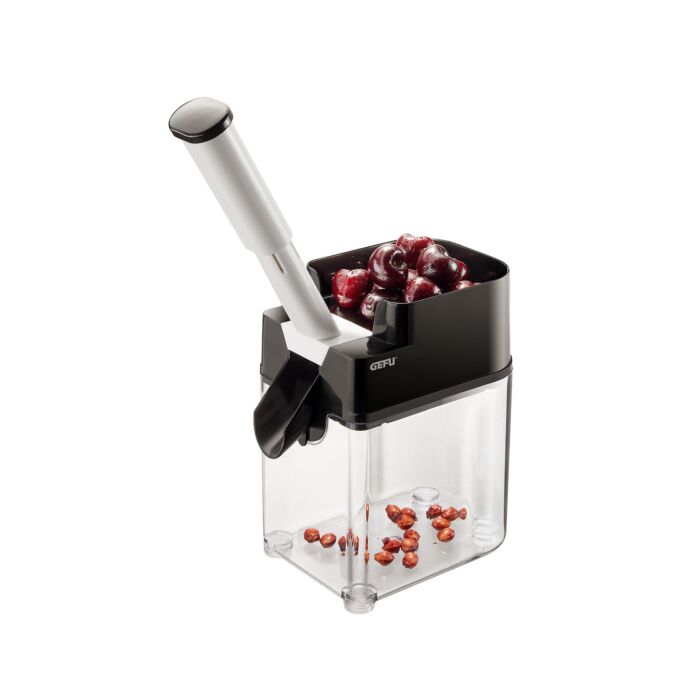 Gefu Kirschentkerner «Cherry», mit seitlichem Auswurf und Antirutschfüssen
