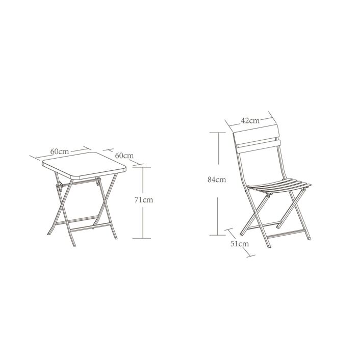 Set de bistrot « Pliant », 3 pièces